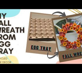 Guirnalda de otoño DIY con cartón de huevos / Manualidades de decoración del hogar con poco presupuesto