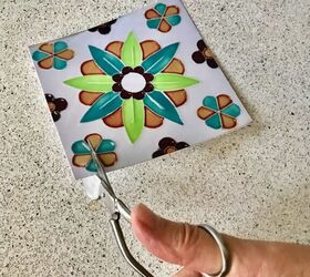 how to give your kitchen tiles a quick facelift, Cutting the vinyl to fit