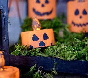 how to make cute and easy halloween decor from an old lantern