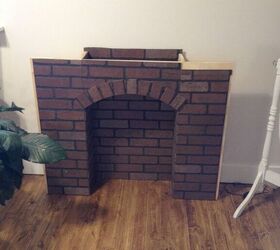 DIY Faux Brick Fireplace Surround  One Room Challenge: Week Three — mel  makes a mess