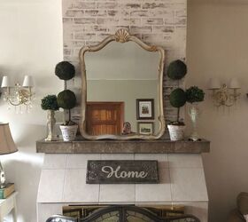 15 inexpensive faux brick makeovers that ll make you swoon, Mini Fireplace Makeover