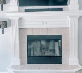 15 inexpensive faux brick makeovers that ll make you swoon, Brick Veneer Farmhouse Fireplace