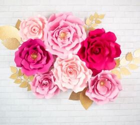 s 13 stunning diy art ideas to add to your gallery wall, Decorate with giant paper flowers