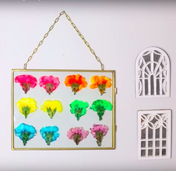 s 13 stunning diy art ideas to add to your gallery wall, How to Make Flower Wall D cor With Food Color