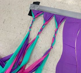 birthday backdrop from dollar store tablecloths