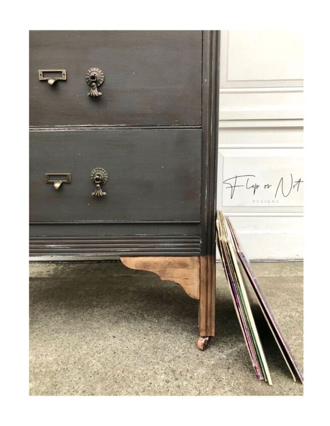 little black dresser furniture flip