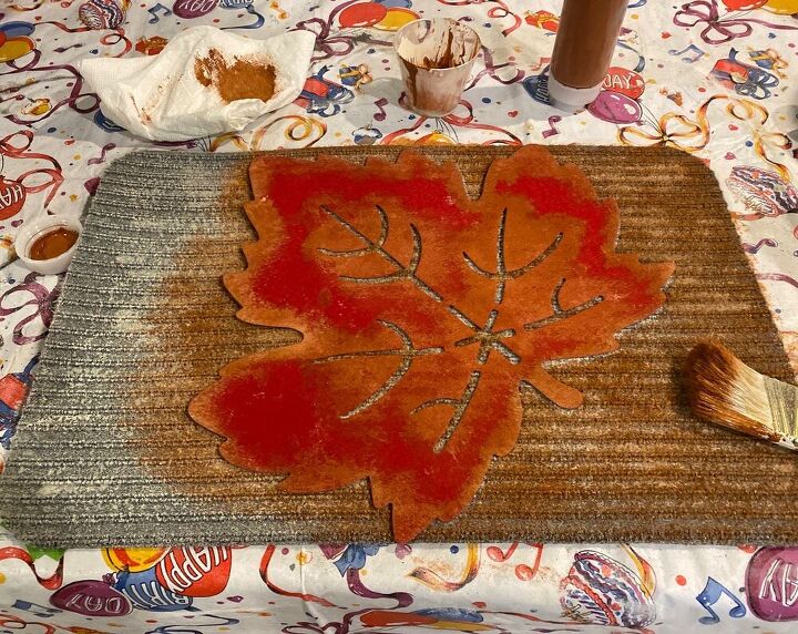 a fall dollar tree door mat