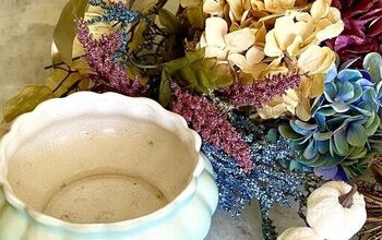 DIY - Floral otoñal en cerámica vintage