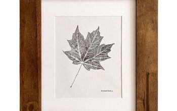  Arte de parede de outono DIY: impressão de folhas em preto e branco