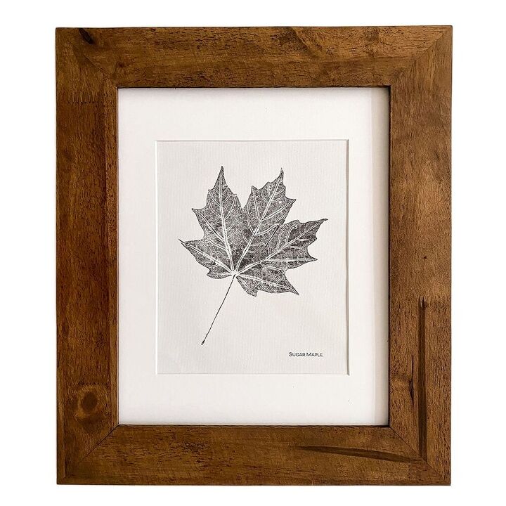 arte de pared diy para el otono impresion de hojas en blanco y negro