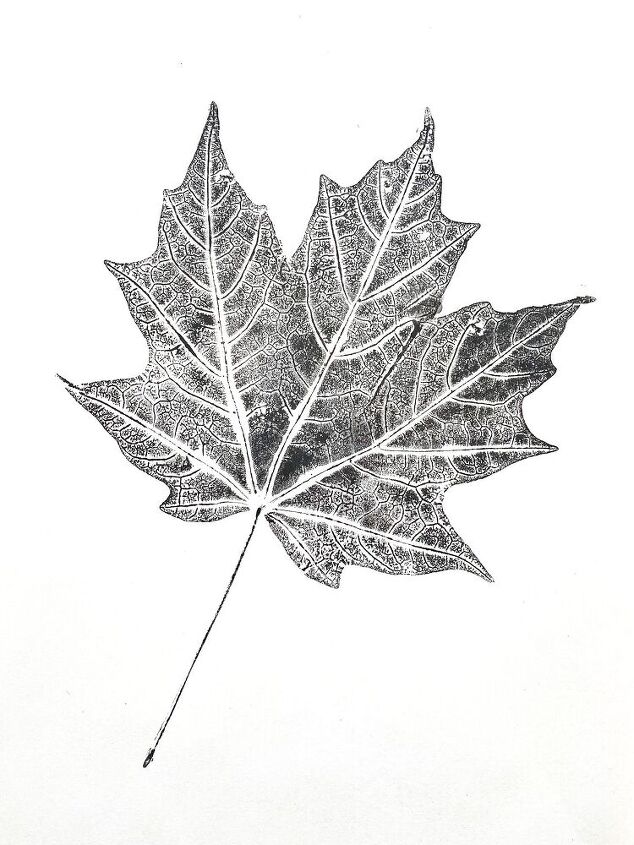 diy wall art for fall black white leaf printing