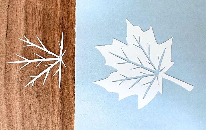 easy fall craft vinyl cutouts with free maple leaf clipart