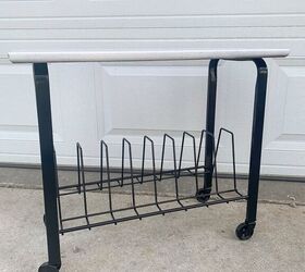 spray painted file cart