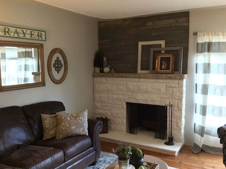 updated 1950s fireplace