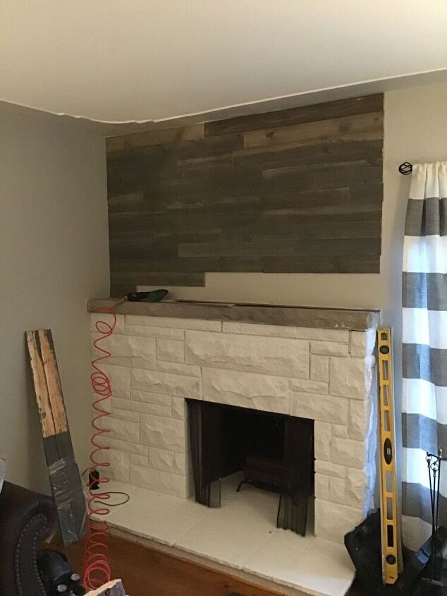 updated 1950s fireplace