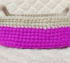 make your own crochet oval basket with handles
