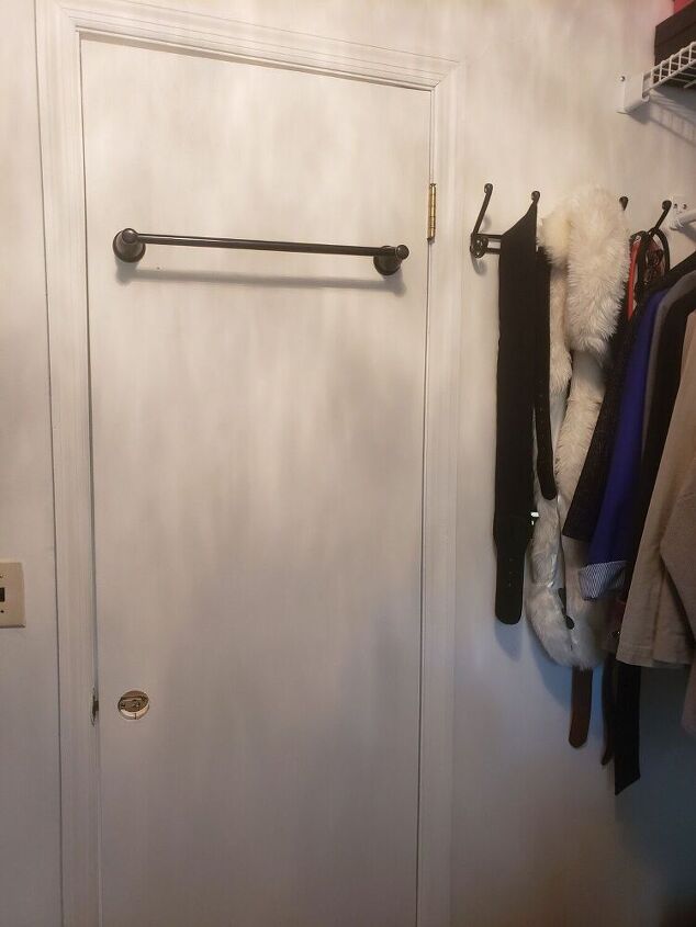 how i updated my ugly closet door to look amazing and be functional