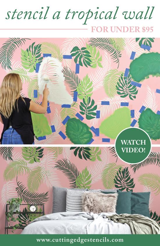 s 15 unique ideas to create a showstopping stenciled wall, 10 STENCIL A TROPICAL WALL FOR UNDER 95