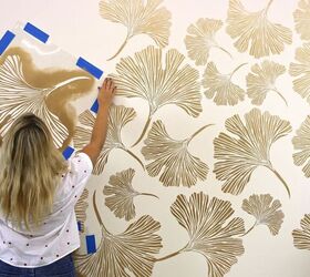 15 ideas nicas para crear una pared de estarcido llamativa, Idea inspirada en el papel pintado de dise o