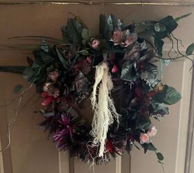 dead flower halloween wreath