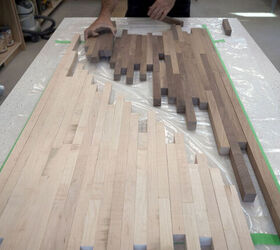 clear epoxy pixelated coffee table