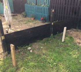 Instead of tearing out their fence posts, they used them for this brilliant yard upgrade