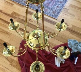 The brilliant way this woman updates her old chandelier for $45