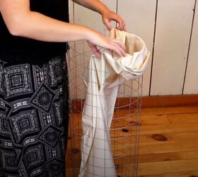 vintage laundry hamper, Put in the pillowcase
