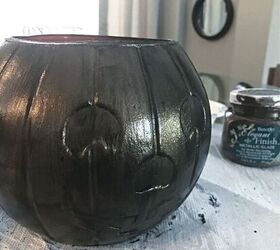 faux metal pumpkin vase diy centerpiece