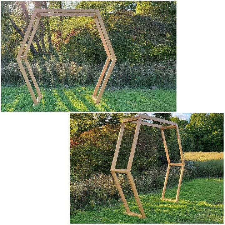 hexagon wedding arch