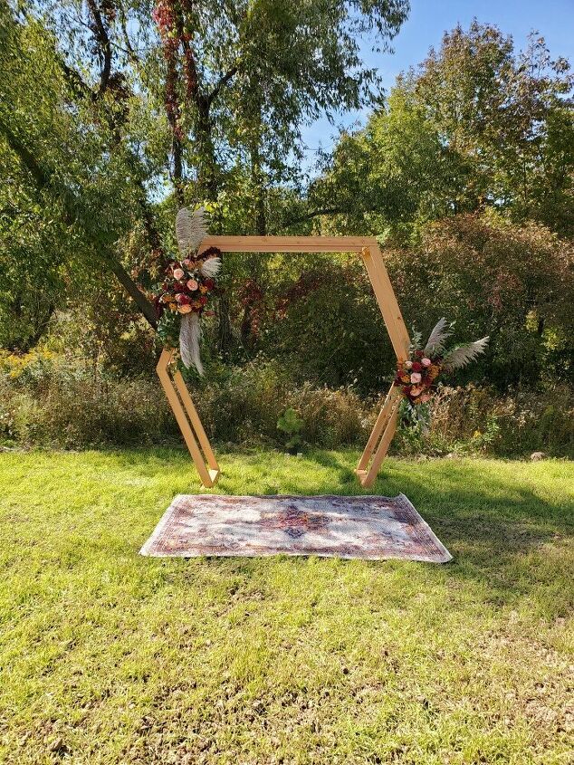 hexagon wedding arch