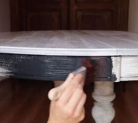refinished dining room table, Paint bottom of your refinished dining table