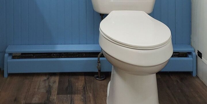 how to make safe diy baseboard heater covers out of wood, Painting the DIY baseboard heater cover to blend in with the bathroom wall