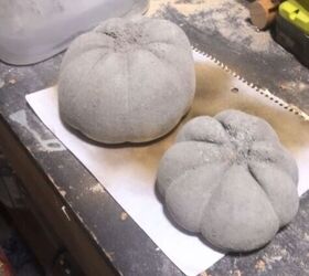 concrete pumpkins
