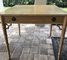 tommy bahama style card table makeover