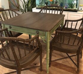 tommy bahama style card table makeover