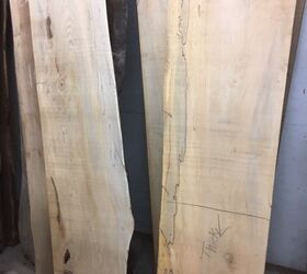 live edge spalted maple table, Rough cut slabs