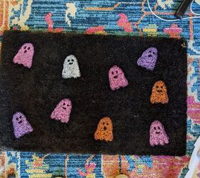 DIY Ghost Halloween Door Mat!