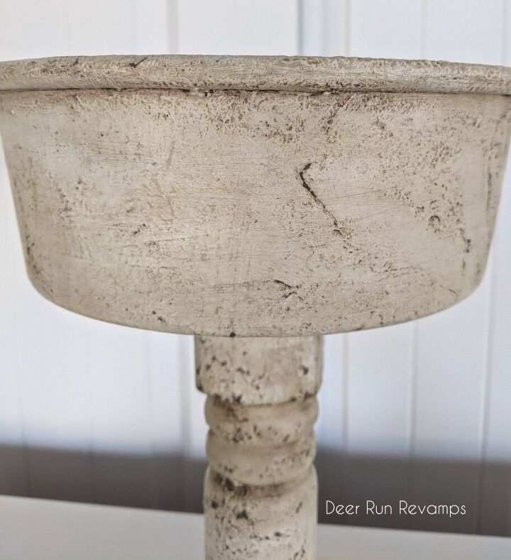 how to make a single farmhouse tray stand with lots of texture