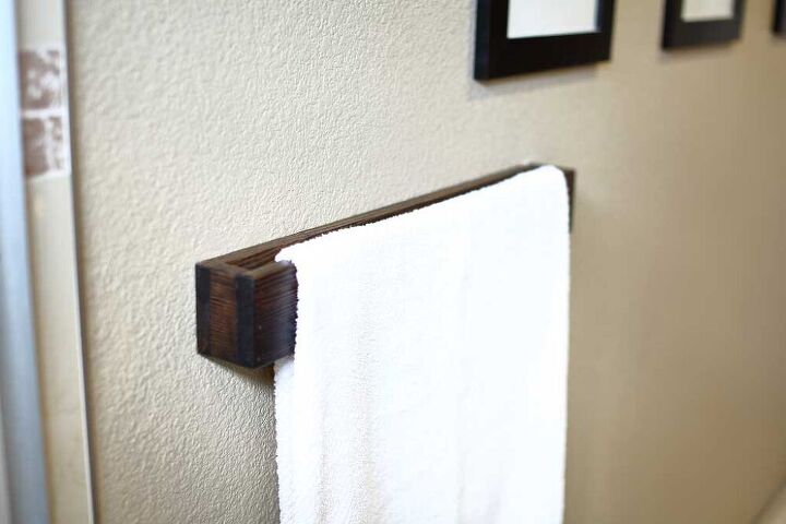 how to make and install a diy wooden towel bar