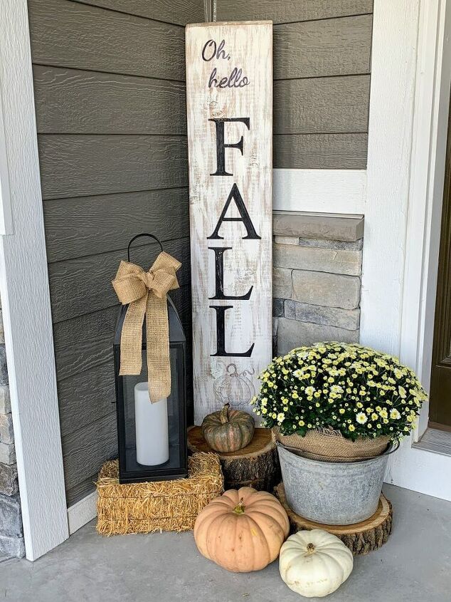 how to make your own fall front porch sign