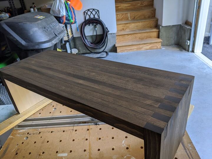 modern two toned table finish plus the secret to perfect edges
