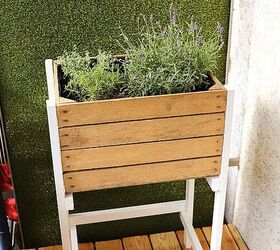 build a mini raised bed from a fruit crate