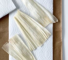 Soak corn husks in water to beautify your front door