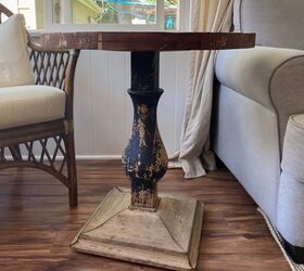 diy round side table makeover
