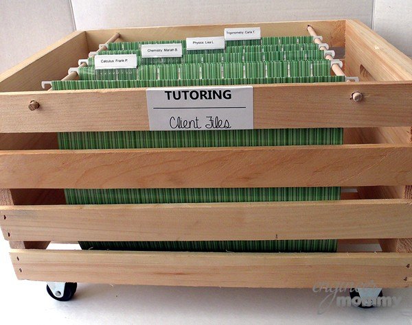 s get organized with these diy storage containers, DIY Open Top Rolling Filing Cabinet