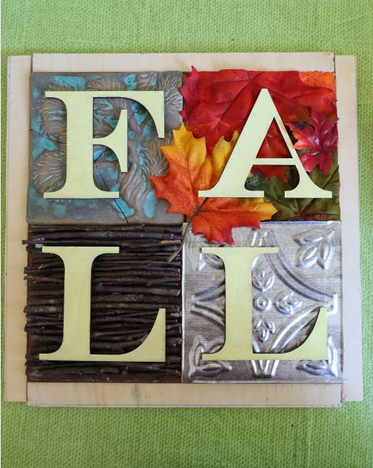 make a rustic fall welcome sign