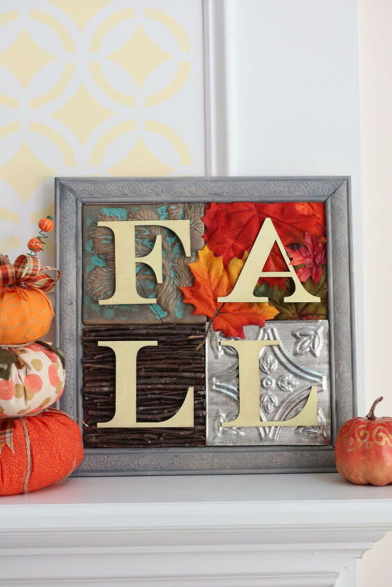 make a rustic fall welcome sign