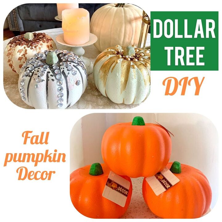dollar tree pumpkin in style, Pumpkin diy