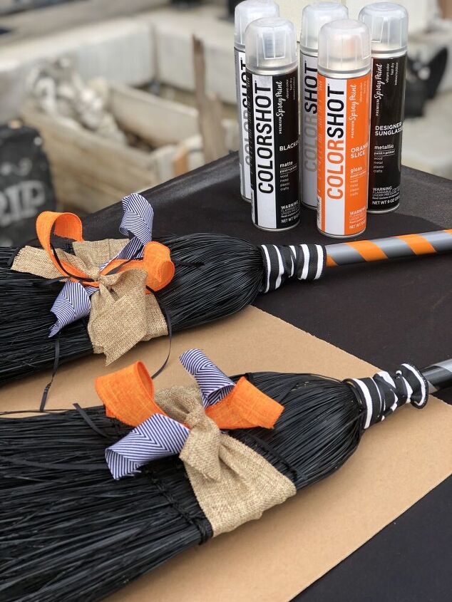 diy halloween witches broom decoration that anyone can do